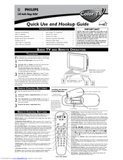 Philips 24-COLOR TV REAL FLAT FRENH OSD 24PT633F - Quick Use And Hookup Manual