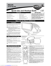Philips 30-WIDESCREEN TV 30PW6341-37B Quick Use And Hookup Manual