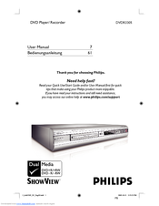 Philips DVDR3305/02 User Manual