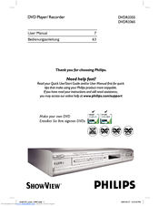 Philips DVDR3355/02B User Manual