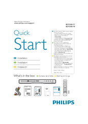 Philips BDP3506 Quick Start Manual