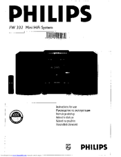 Philips FW332/25 Instructions For Use Manual