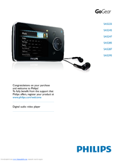 Philips GoGear SA5225 User Manual
