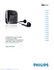 Philips GoGear SA2810 User Manual