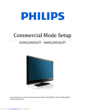 Philips 32HFL2082D Setup Manual