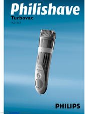 Philips Philishave Turbovac HQT863 Instructions For Use Manual
