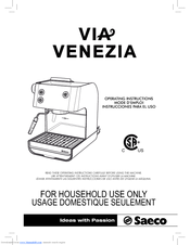 Saeco Via Venezia Operating Instructions Manual