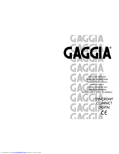 Gaggia 740610224 Operating Instructions Manual