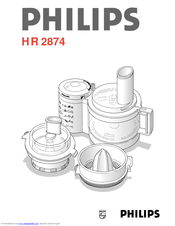 Philips HR2874/00 Operating Instructions Manual