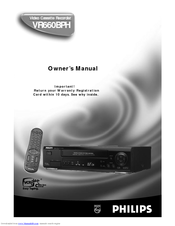 Philips VR660BPH Owner's Manual