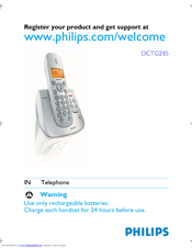 Philips DCTG245 Quick Start Manual