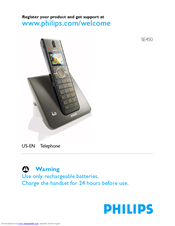 Philips SE4502B User Manual