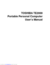 Toshiba TE2000 User Manual