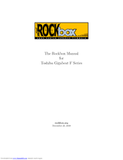 Toshiba Rockbox F Series User Manual