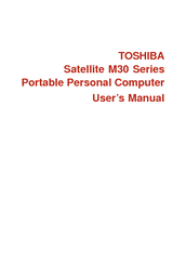 Toshiba Satellite M30 Series User Manual