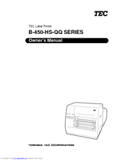 Toshiba TEC B-450-HS-QQ Series Owner's Manual