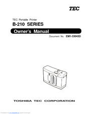 TEC TEC B-210 SERIES Owner's Manual