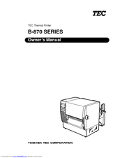 Tec TEC B-870 SERIES Owner's Manual