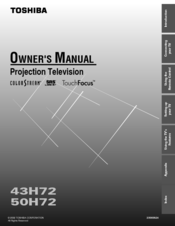 Toshiba 50H72 Owner's Manual