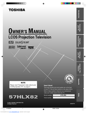 Toshiba 57HLX82 Owner's Manual
