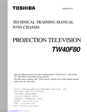 Toshiba TW40F80 Technical Training Manual