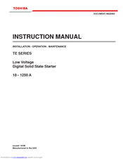 Toshiba TE Series Instruction Manual