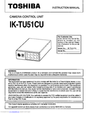 Toshiba IK - TU51CU Instruction Manual