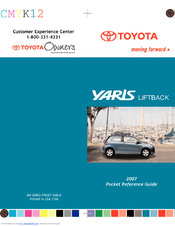 Toyota Yaris Liftback 2007 Pocket Reference Manual
