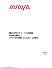 Avaya P332MF Quick Start Manual