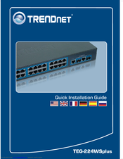 TRENDnet TEG-224WS - DATA SHEETS Quick Installation Manual