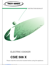 Tricity Bendix CSIE 506 X Instruction Booklet