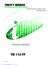 Tricity Bendix TB 112 FF Operating And Installation Instructions