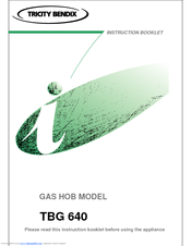 Tricity Bendix TBG 640 Instruction Booklet