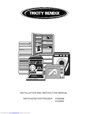 Tricity Bendix FD806W Installation And Instruction Manual