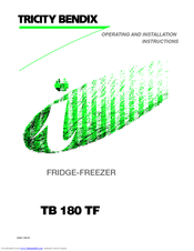 Tricity Bendix TB 180 TF Operating And Installation Instructions