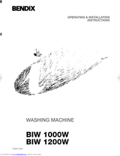 Bendix BIW 1000W Operating & Installation Instructions Manual