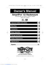 Tripp Lite 1000 VA Owner's Manual
