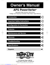Tripp Lite APS POWERVERTER Owner's Manual