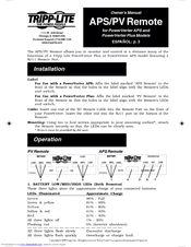 Tripp Lite APS/PV Owner's Manual
