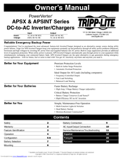 Tripp Lite APSX Series Owner's Manual