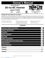 Tripp Lite PowerVerter PVX700 Owner's Manual