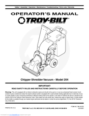 Troy-Bilt 204 Operator's Manual