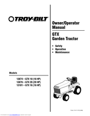 Troy-Bilt 13074-GTX 18 Owner's/Operator's Manual