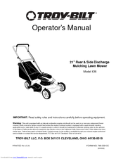 Troy-Bilt 436 Operator's Manual