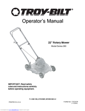 Troy-Bilt 080 Series Operator's Manual