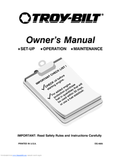 Troy-Bilt 12A-463E500 Owner's Manual