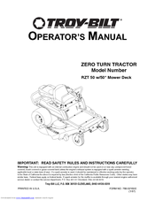 Troy-Bilt RZT 50 Operator's Manual