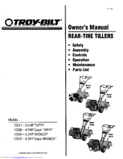 Troy-Bilt Super BRONCO 12210 Owner's Manual