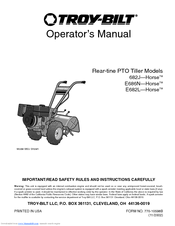 Troy-Bilt Horse 68J Operator's Manual