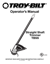 Troy-Bilt TBSS Operator's Manual